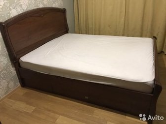 Продаю кровать с матрасом или отдельно, Состояние новое, использовались месяц,  Продажа всвязи с переездом, Кровать 2 спальная (1600мм) Г(Ш): 1825 Д: 2095 В: 1220Два в Королеве