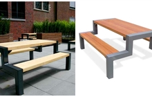 Уличные столы со скамейками