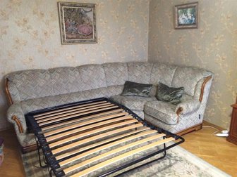 Скачать foto Мебель для гостиной Большой угловой,тканевый диван, расклад, Интерьер - классика, цвет зелень, беж, , 34559568 в Одинцово