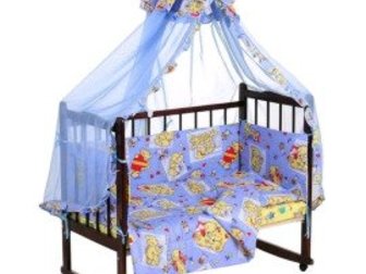 Комплект в кроватку Зайчики (4 предмета), цвет голубойСостояние: Новый в Саранске