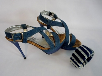 Скачать изображение Женская обувь Босоножки из джинсовой ткани, 36-37 размер 38122736 в Саратове