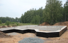 Строительство фундамента, заливка бетоном, армирование